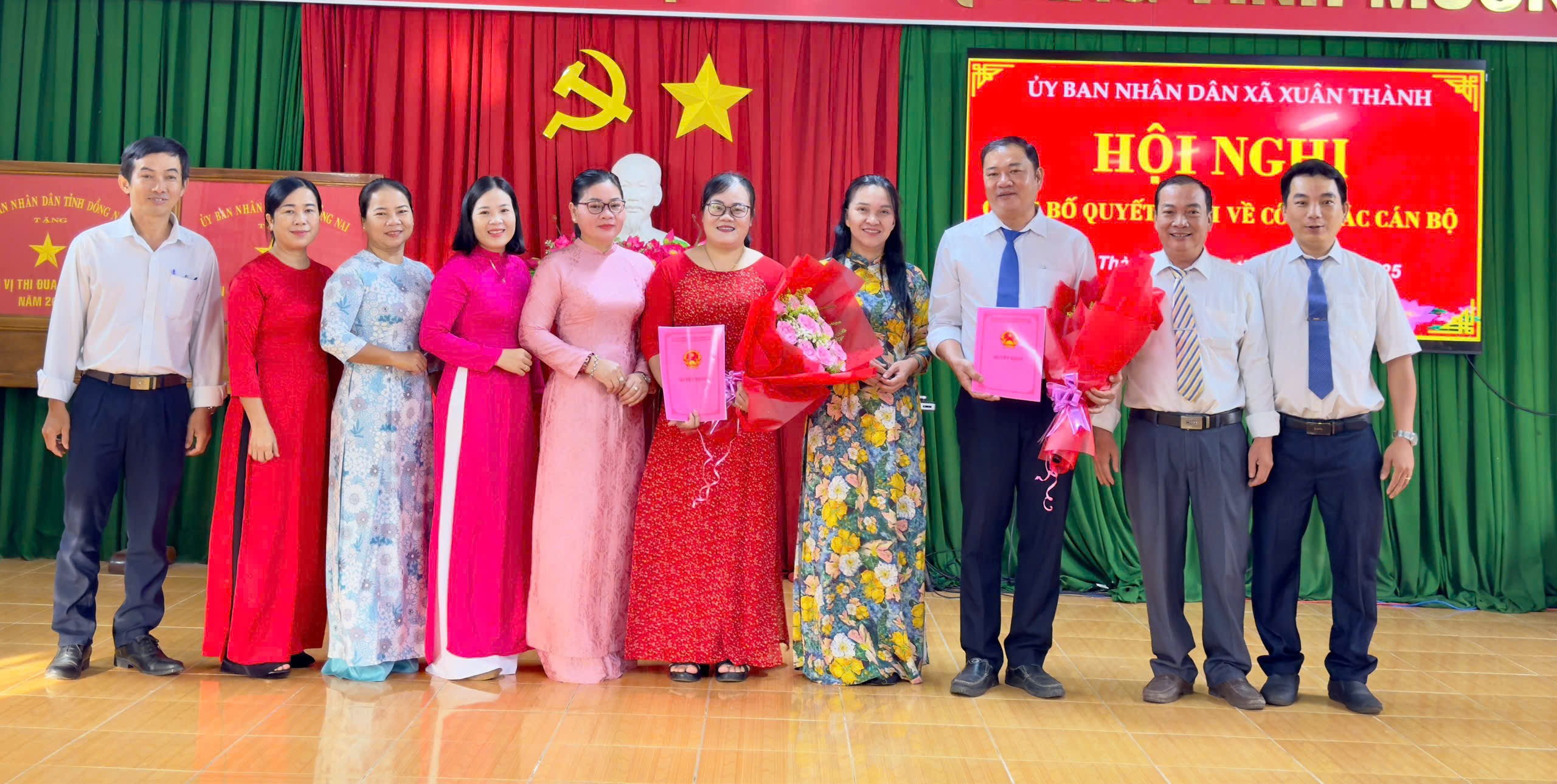 Xã Xuân Thành tổ chức hội nghị công bố các quyết định về công tác cán bộ