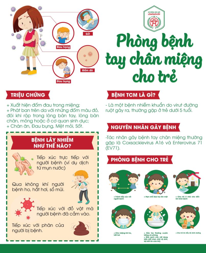 CHỦ ĐỘNG PHÒNG, CHỐNG BỆNH TAY CHÂN MIỆNG Ở TRẺ EM