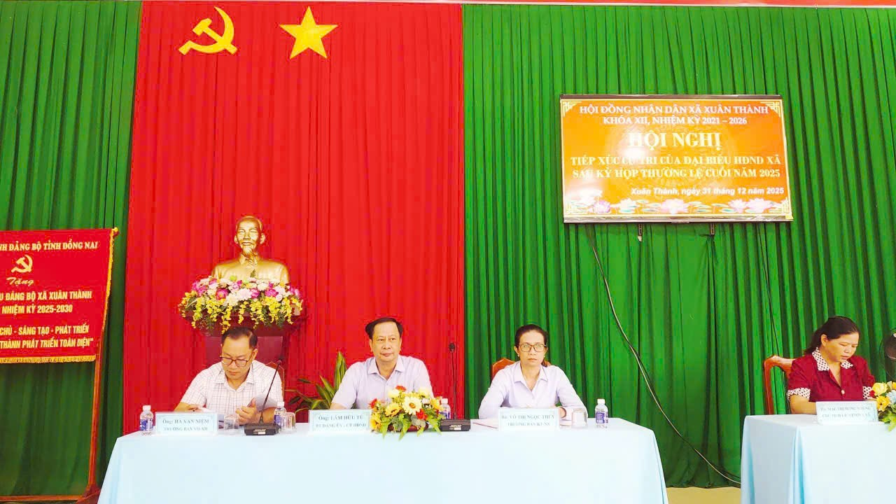 HỘI NGHỊ TIẾP XÚC CỬ TRI CỦA ĐẠI BIỂU HỘI ĐỒNG NHÂN DÂN XÃ XUÂN THÀNH SAU KỲ HỌP THƯỜNG LỆ CUỐI NĂM 2025